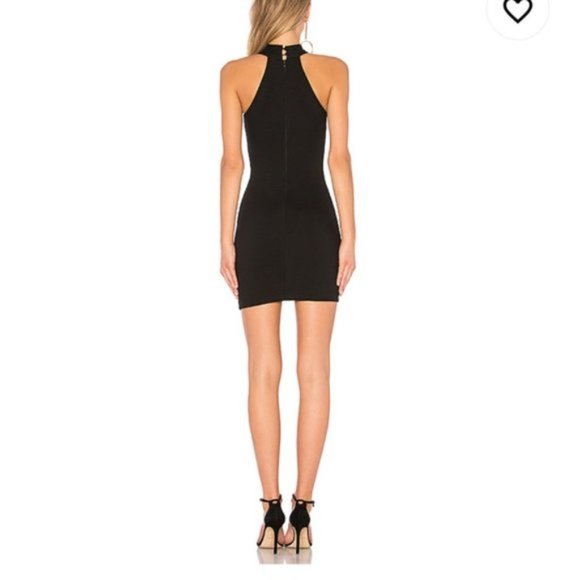 Superdown Tegan wrap black body-con mini dress Size L - Picture 10 of 11